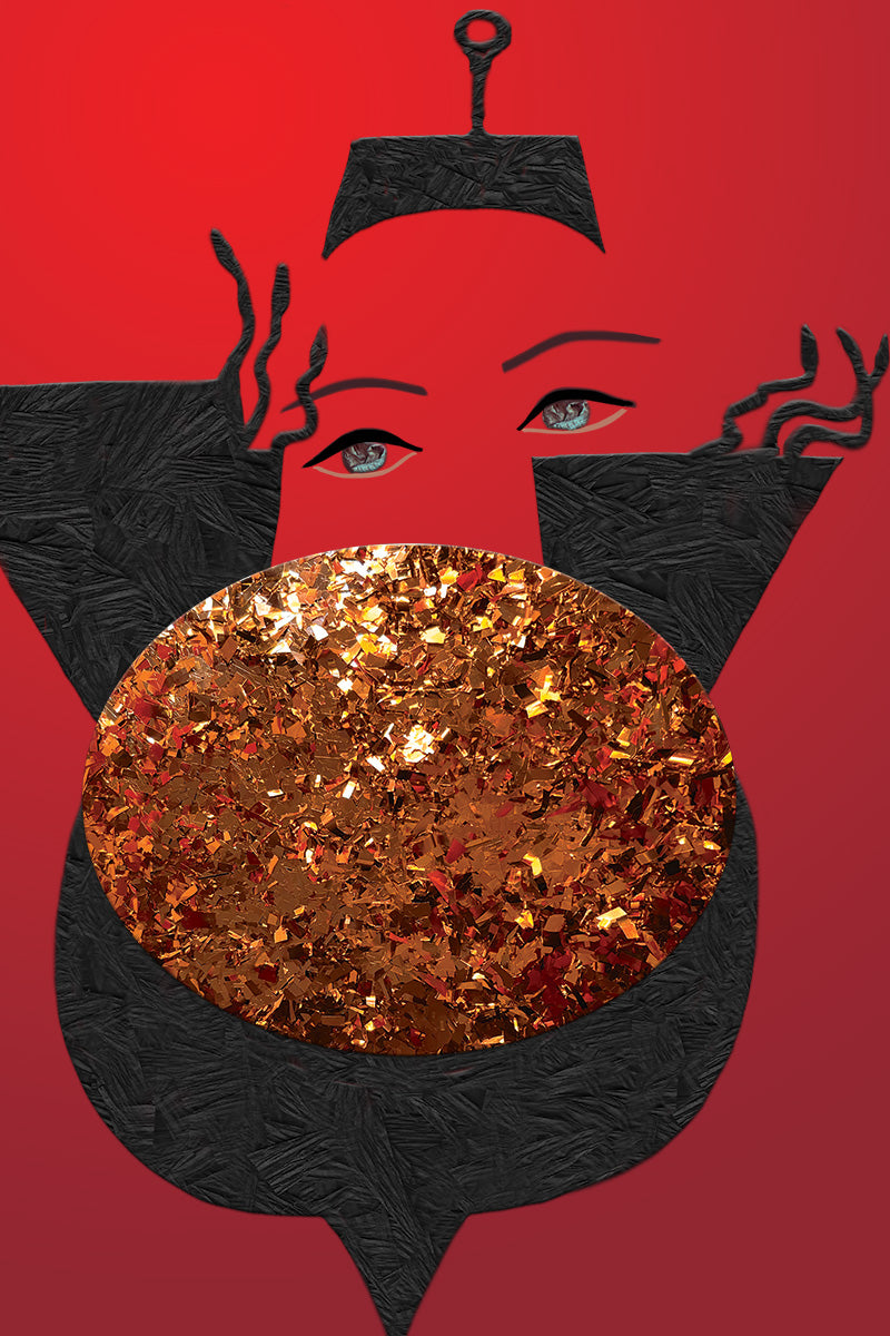 Pandora Box - Vibrant Digital Collage with handcrafted Paper textures - Paper Art - Paper Elements Collection
