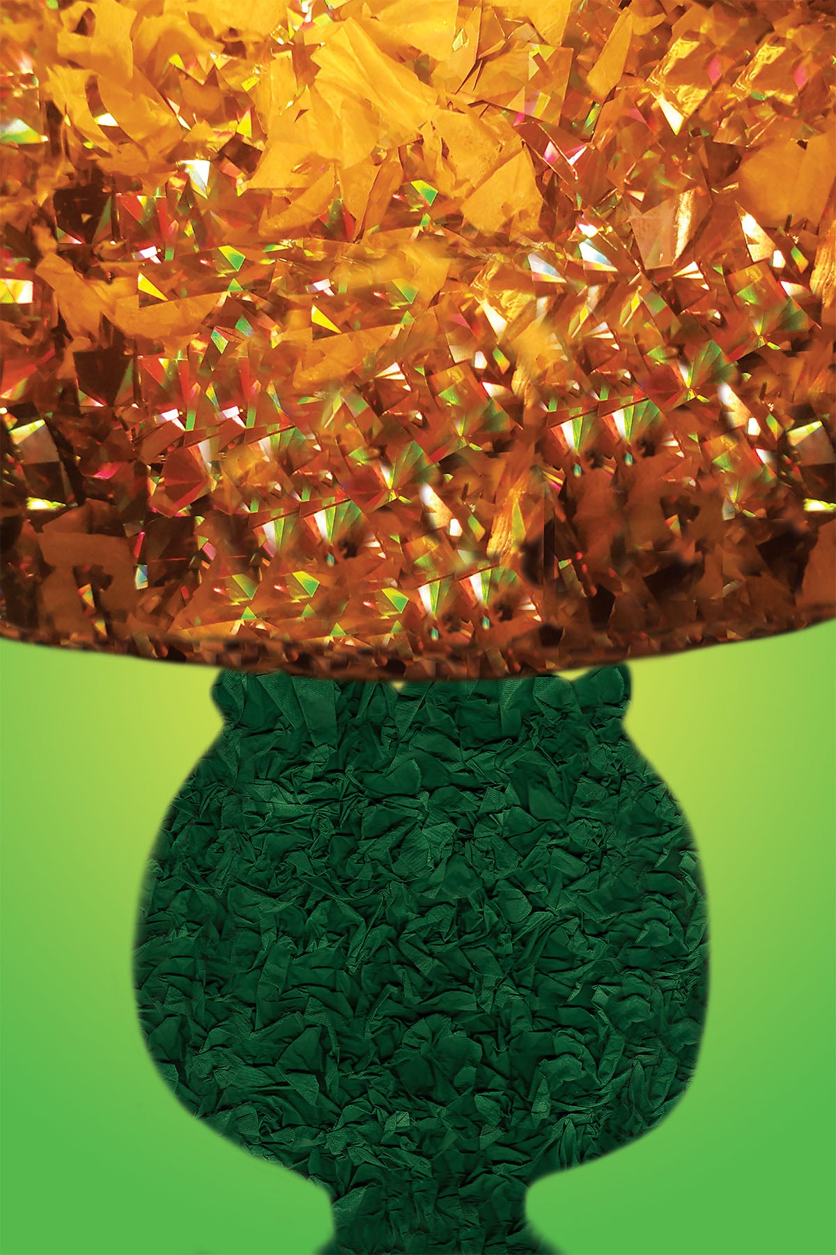 Lamp - Vibrant digital Collage with handcrafted Paper textures - Paper Elements collection by Nathalie Boyer