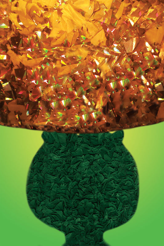 Lamp - Vibrant digital Collage with handcrafted Paper textures - Paper Elements collection by Nathalie Boyer